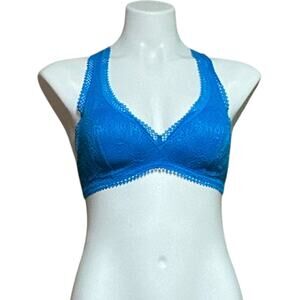 Victoria's Secret Lace Bralette Racerback Blue Medium